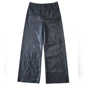 Zara Kids (Big Girl) Black Faux Leather Wide Leg Pants Size 13-14